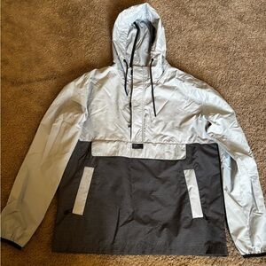 Rip Curl Gray and White Windbreaker